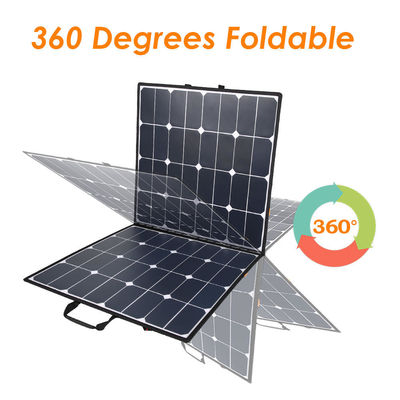 شارژر پانل خورشیدی تاشو 100 واتی 32 ولتی برای نیروگاه در فضای باز