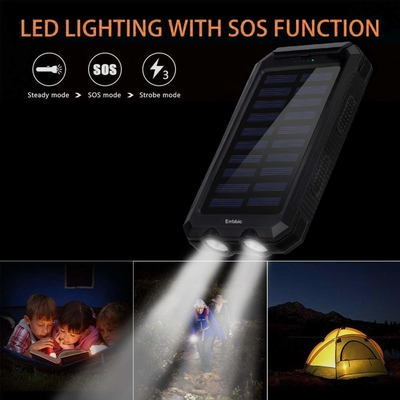 ODM Universal Backup Solar Power Bank Pack Charger 20000mah