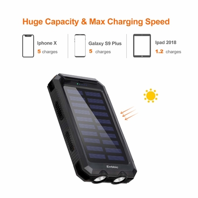 ODM Universal Backup Solar Power Bank Pack Charger 20000mah