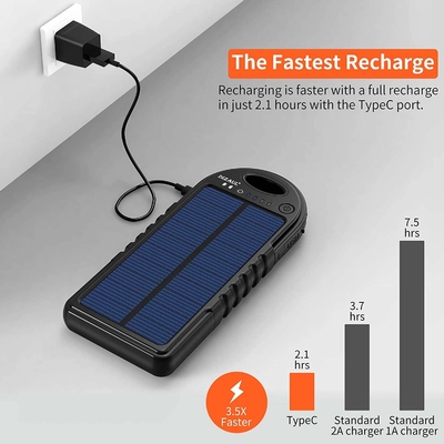 پاوربانک 18 واتی 10000 میلی آمپری خورشیدی شارژر USB C OEM