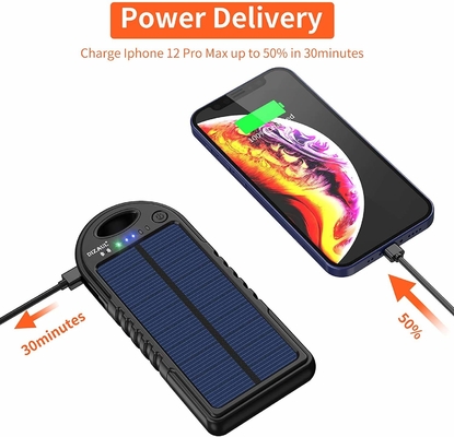 پاوربانک 18 واتی 10000 میلی آمپری خورشیدی شارژر USB C OEM