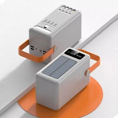 30000mAh 100000mAh شارژر خورشیدی 120000Mah کابل قابل جدا شدن پاوربانک خورشیدی با طناب