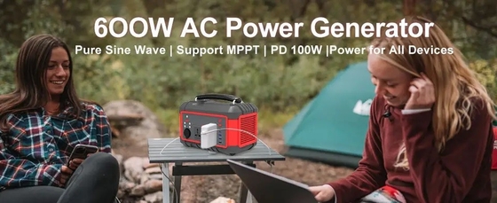 تولید کننده چین 600W باتری قابل حمل لیتیوم نیروگاه AC DC USB شارژ سریع ژنراتور خورشیدی