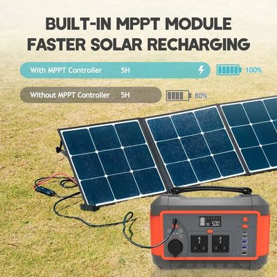 600W USB شارژ سریع ژنراتور خورشیدی باتری لیتیوم قابل حمل ایستگاه برق AC DC