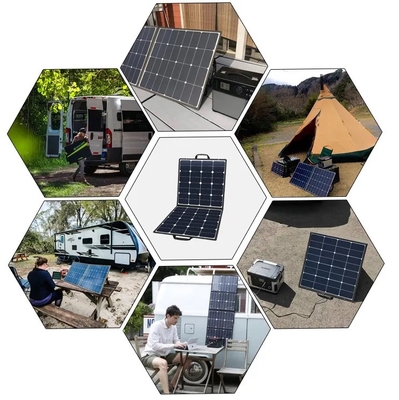 Sunpower قابل حمل با کیفیت عالی 6 Fold ETFE 60W تاشو سایز کیف دستی شارژر برقی پنل خورشیدی با پورت USB عمومی