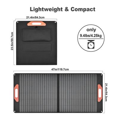 ETFE 100W پانل خورشیدی بسته بندی شارژ 60w 100w 3 فول 5 فول هر ماژول تک