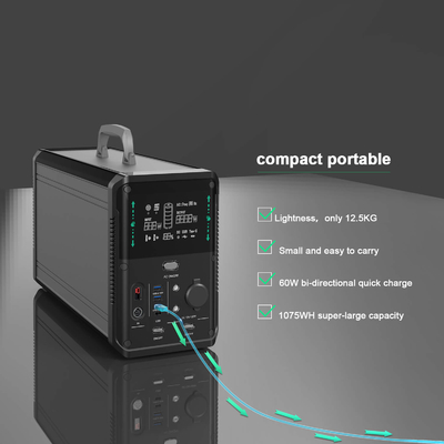 LifePO4 Camping Emergency Backup Solar Power Generator for RV Air Conditioner