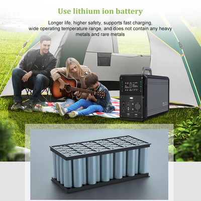 باتری لیتیومی LiFePO4 نیروگاه قابل حمل 1500 وات برای اضطراری RV خانگی