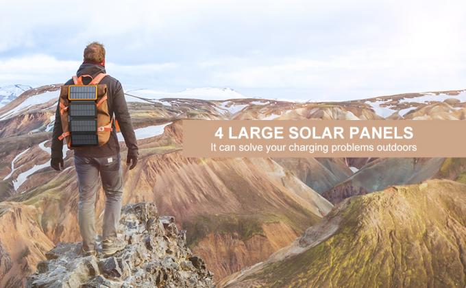 پنل شارژر پاوربانک 6 واتی با انرژی خورشیدی 25000 میلی آمپر ساعتی OEM برای تلفن همراه 2